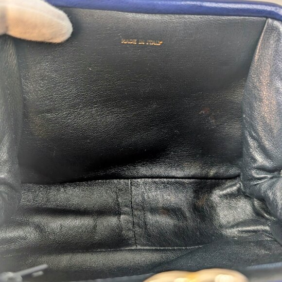 Chanel Vintage Blue Quilted Lambskin Kisslock Tassel Clutch - Picture 12 of 16